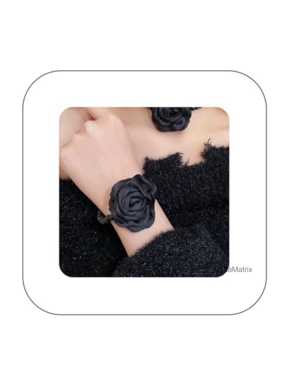Vintage Imitation Pearl Bracelet Rose Flower Charm Dainty Wrist Band Boho Women
